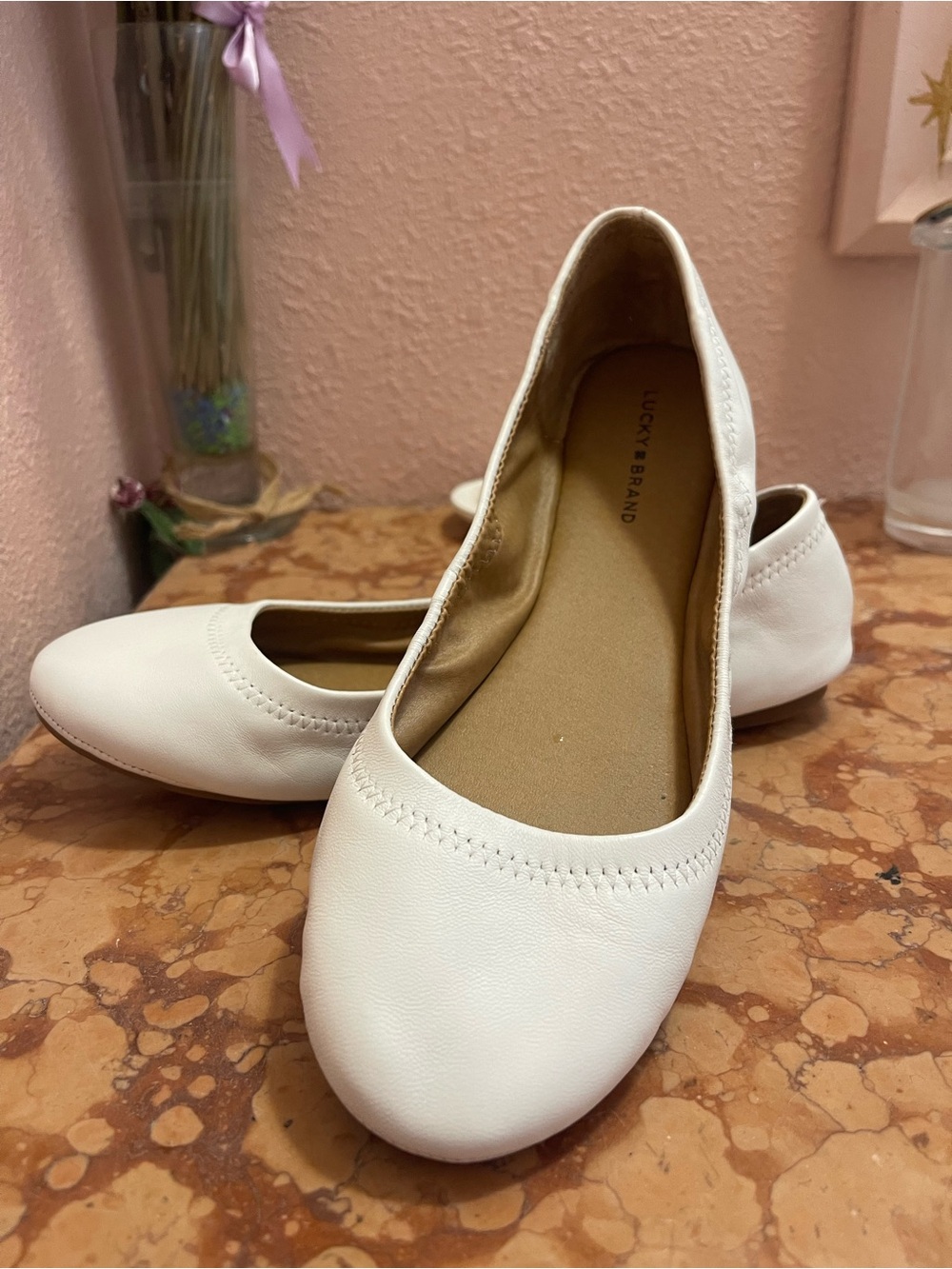 Lucky Brand White Ballet Flats for Women